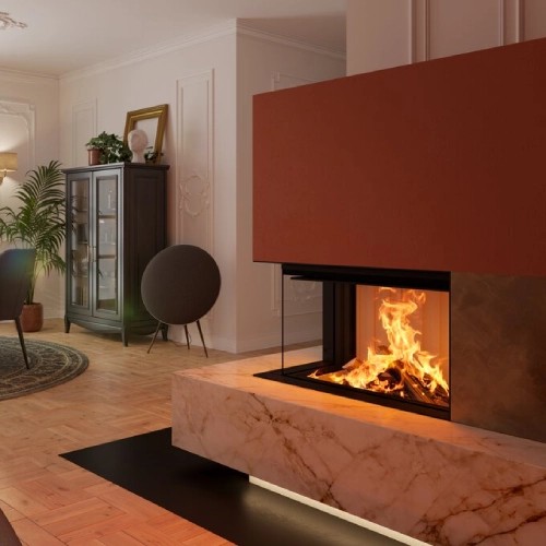 Inserto a legna Spartherm Premium V-2L-80h 10,5 kW cheminée d'angle porte coulissante