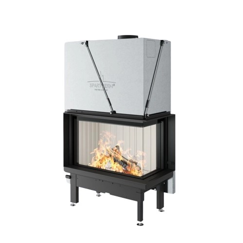 Inserto a legna Spartherm Premium V-2R-80h 10,5 kW cheminée d'angle, porte coulissante