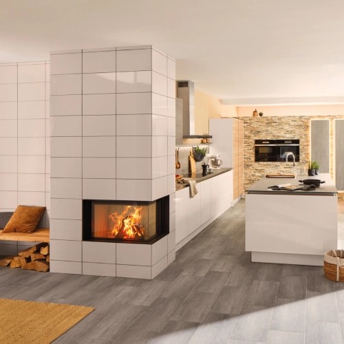 Inserto a legna Spartherm Premium V-2R-80h 10,5 kW cheminée d'angle, porte coulissante