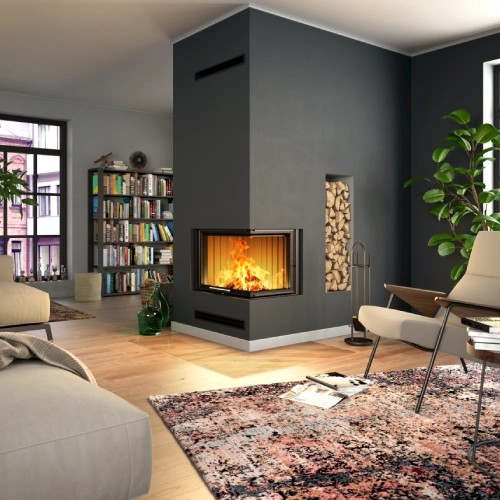Inserto a legna Spartherm Varia 2Rh H²O 10,4 kW porte coulissante, hydro