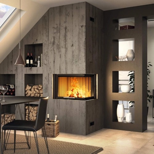 Inserto a legna Spartherm Varia 2Rh H²O 10,4 kW porte coulissante, hydro