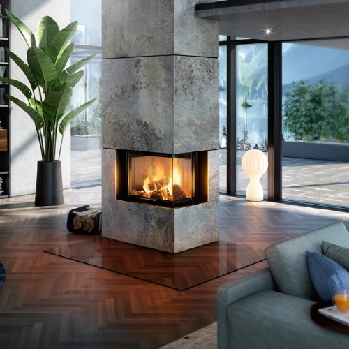 Inserto a legna Spartherm Varia 2Rh H²O 10,4 kW porte coulissante, hydro