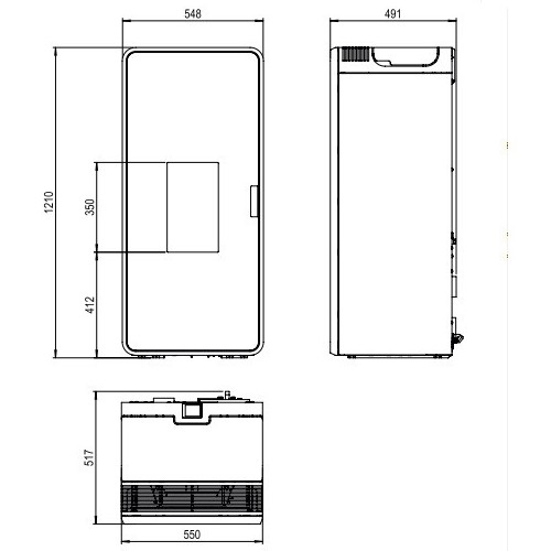 Stufa a pellet Olsberg Vesta 6 kW étanche