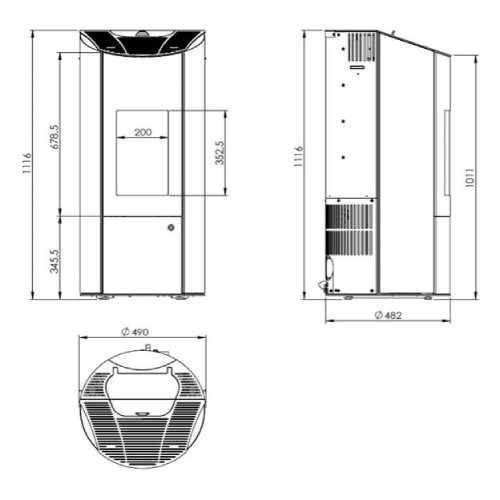 Stufa a pellet Olsberg Levana 3.0 | 8 kW étanche