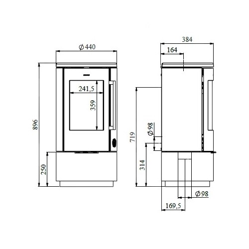 Stufa a legna Morsoe 7340 | 4,3 kW