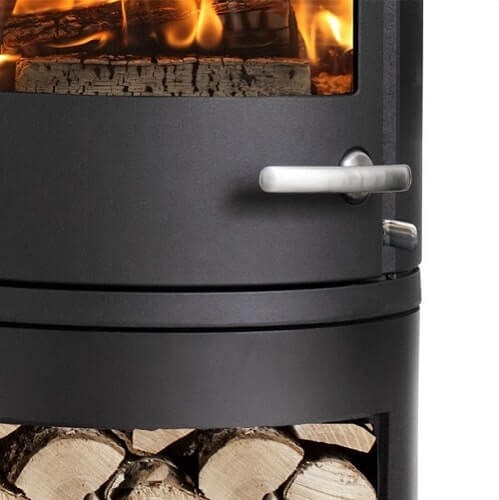 Stufa a legna Morsoe 7893 | 7,3 kW avec un compartiment pour ranger le bois