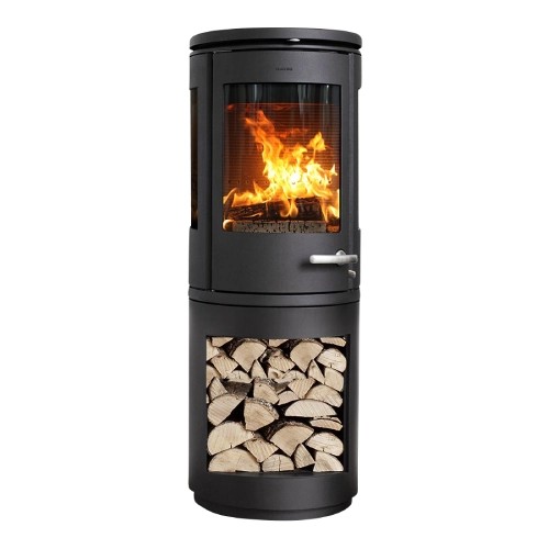 Stufa a legna Morsoe 7993 | 7,3 kW avec un compartiment pour ranger le bois