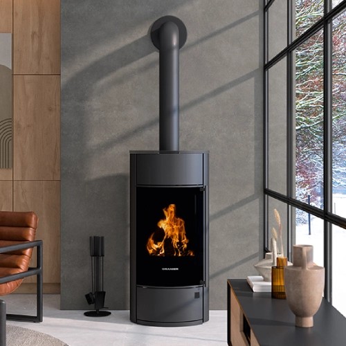 Stufa a legna Oranier Polar Neo W+ pureBLACK 6,5 kW