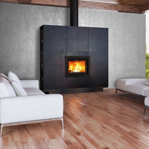 Inserto a legna SCHMID Lina W 6751 h porte coulissante 14,5 kW Hydro