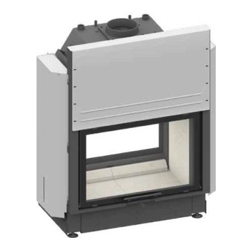 Inserto a legna SCHMID Lina W TV 73 h/s porte coulissante/porte pivotante, traversée 20 kW