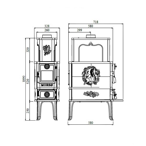 Stufa a legna Morsoe 2B Classic 8,2 kW