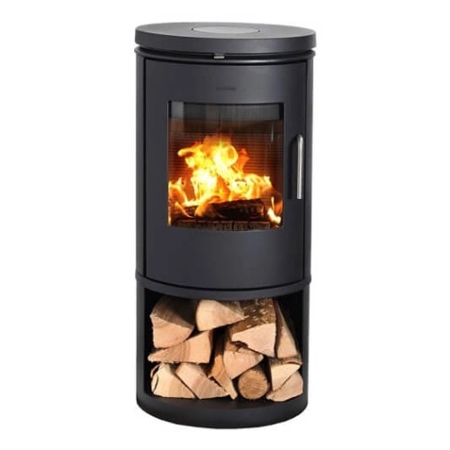 Stufa a legna Morsoe 6143 | 5,9 kW avec un compartiment pour ranger le bois