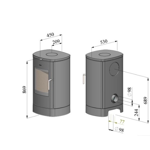 Stufa a legna Morsoe 8840 | 6,3 kW