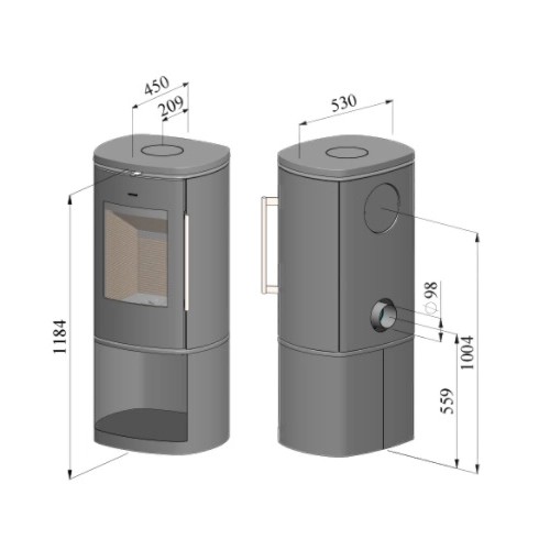 Stufa a legna Morsoe 8893 | 6,3 kW