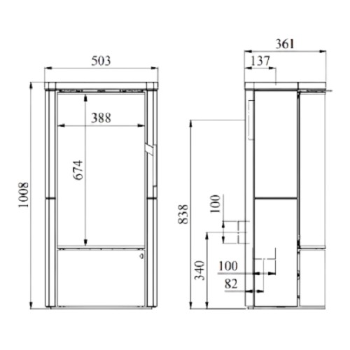 Stufa a legna Morsoe 4143 | 5 kW