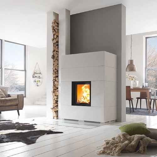 Inserto a legna SCHMID Lina 45 h 7 kW porte coulissante