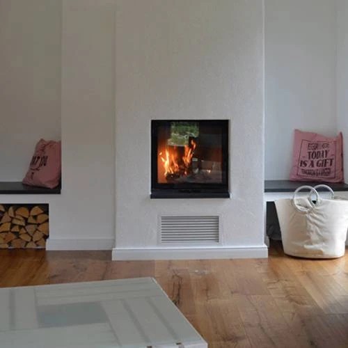 Inserto a legna SCHMID Lina 55 s 7 kW porte pivotante