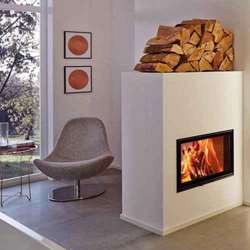 Inserto a legna SCHMID Lina 67 h 9 kW porte coulissante