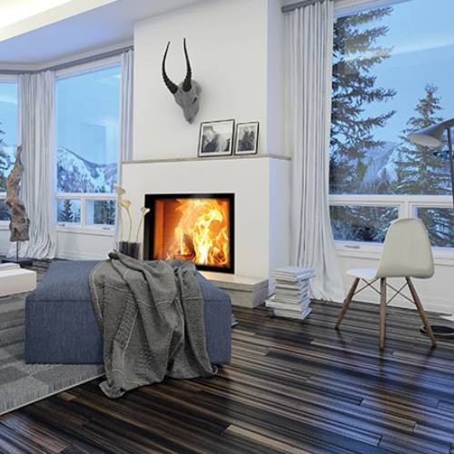Inserto a legna SCHMID Lina 73 s porte pivotante 9 kW