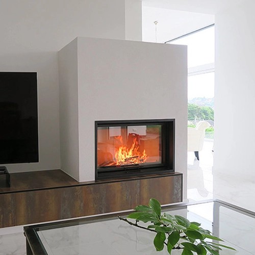 Inserto a legna SCHMID Lina 87 h avec porte coulissante 10 kW