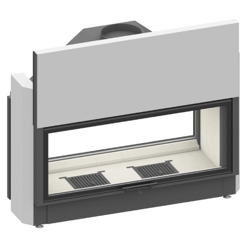 Inserto a legna SCHMID Lina TV 120 h/s porte coulissante/porte pivotante 10 kW