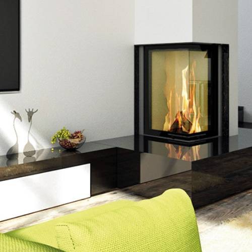Inserto a legna SCHMID Ekko L 55(34) s 7 kW porte pivotante