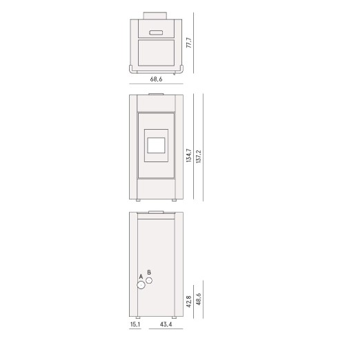 Stufa a pellet Cadel Idro Prince 30 | 28,6 kW hydro