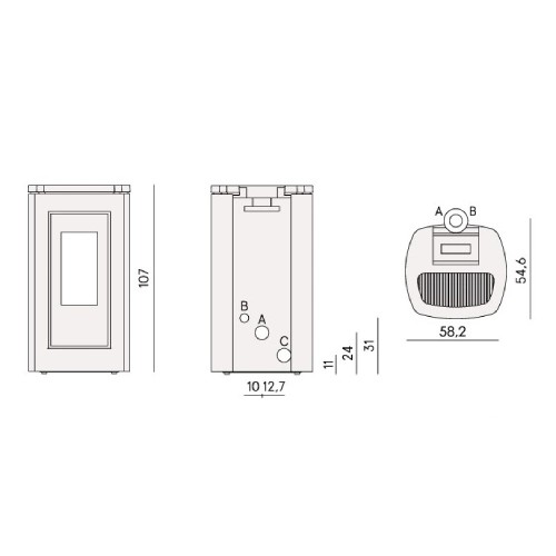 Stufa a pellet Cadel Eclipse Plus 11 | 10,5 kW