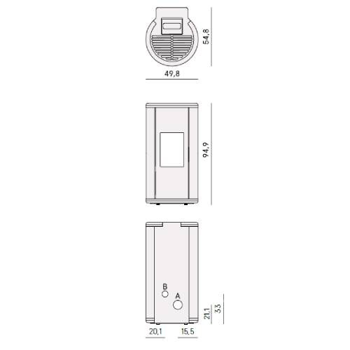 Stufa a pellet Cadel Sound 5 Ps 5,5 kW