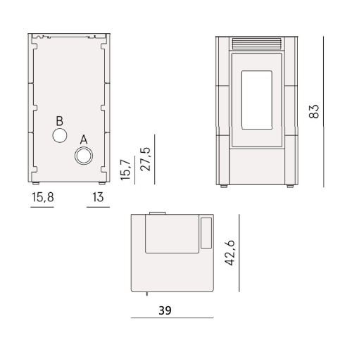Stufa a pellet Cadel Cristal 6 | 5,5 kW