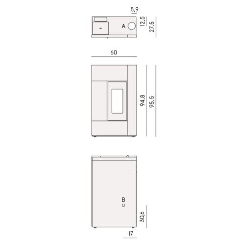 Stufa a pellet Cadel Spirit 5 Up 5,2 kW