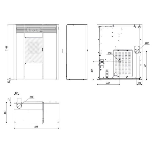 Stufa a pellet MCZ THEA Hydro 16 S2 16,1 kW