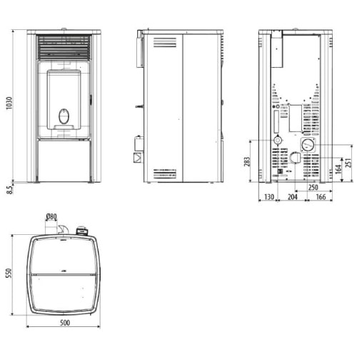 Stufa a pellet MCZ EGO Comfort Air 10 M3 10 kW