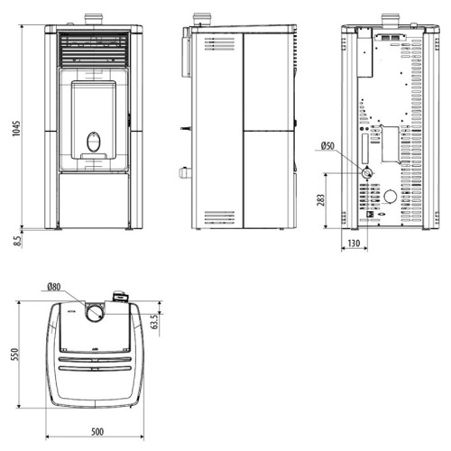 Stufa a pellet MCZ STAR Comfort Air 10 UP! M3 10 kW