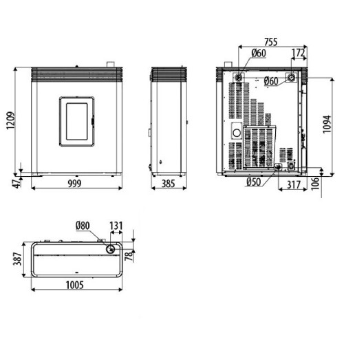 Stufa a pellet MCZ PHILO Comfort Air 14 UP! M2 13,8 kW