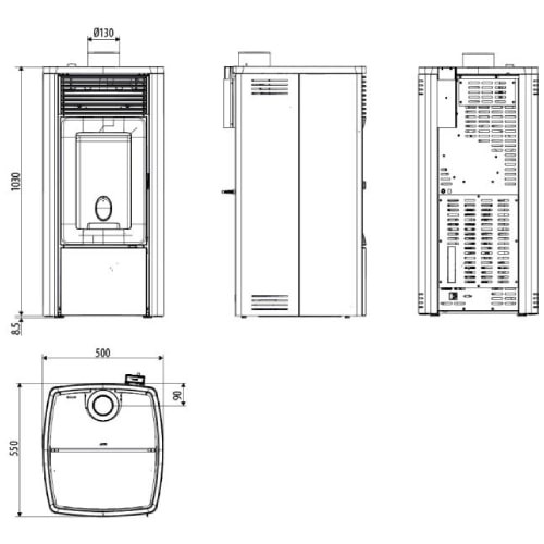 Stufa a pellet MCZ EGO Air 8 XUP! M3 8,1 kW