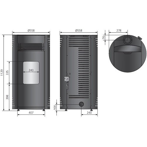 Stufa a granules Oranier SANDO 60 | 8 kW