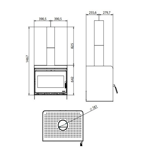 Stufa a legna Palazzetti Asia 80 | 12,4 kW