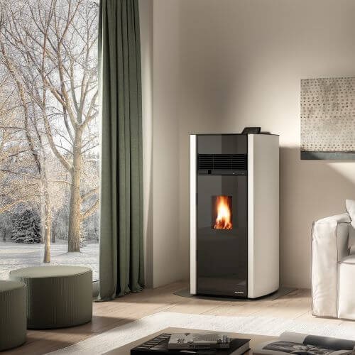 Stufa a pellet Palazzetti Ecofire Bianca Lux 12 kW