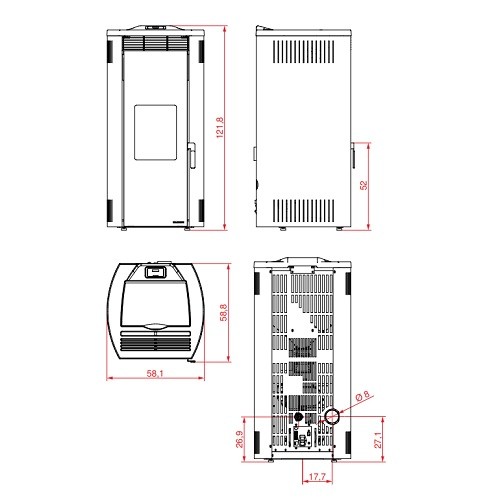 Stufa a pellet Palazzetti Ecofire Giorgia 9 kW