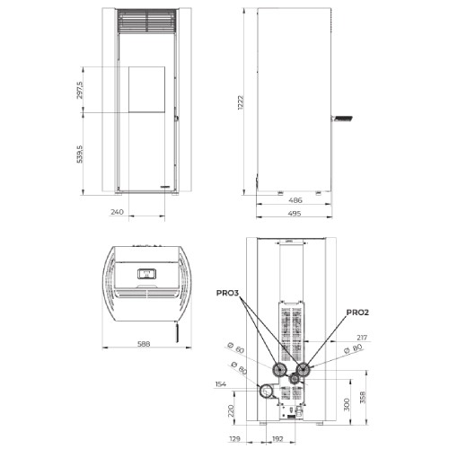 Stufa a pellet Palazzetti Ecofire Clelia Pro 3 | 13 kW