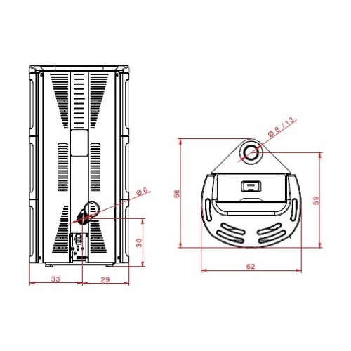 Stufa a pellet Palazzetti Ecofire Nadine TC US 9,3 kW