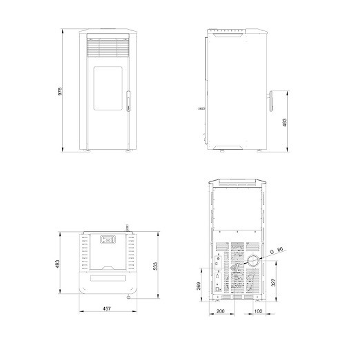 Stufa a pellet Royal Ilena Air 60 | 6 kW