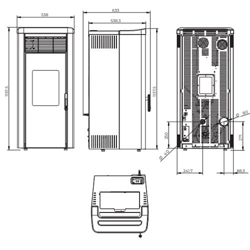 Stufa a pellet Royal Lea Air 90 | 9 kW