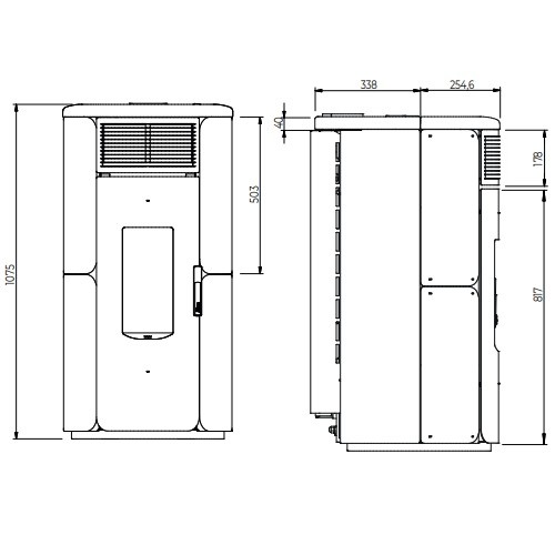 Stufa a pellet Royal Grazia E Air 80 US 8,2 kW