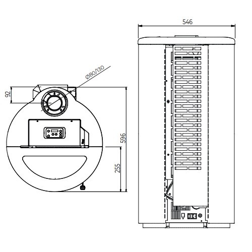 Stufa a pellet Royal Grazia Glass E Air 80 US 8,2 kW