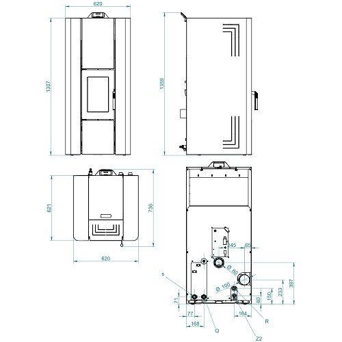 Stufa a pellet Royal Idro 270 | 26,7 kW hydro