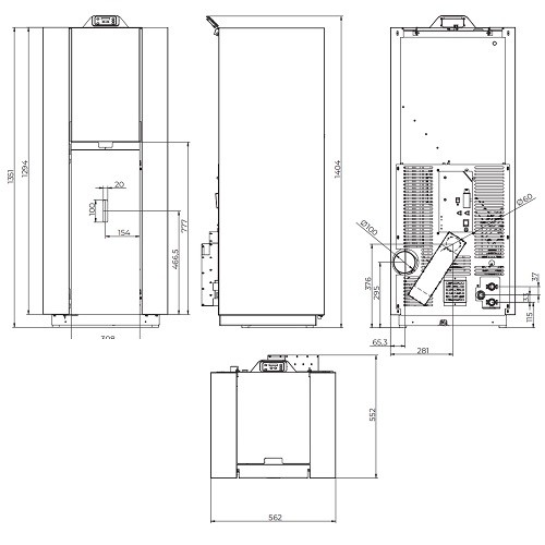 Stufa a pellet Royal Idro Wall 16 | 16 kW hydro