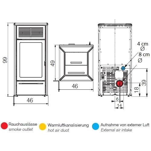 Stufa a pellet Edilkamin Nara 7 Evo 6,9 kW
