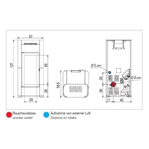 Stufa a pellet Hydro Edilkamin Tera H 30 Evo 29,3 kW Hydro